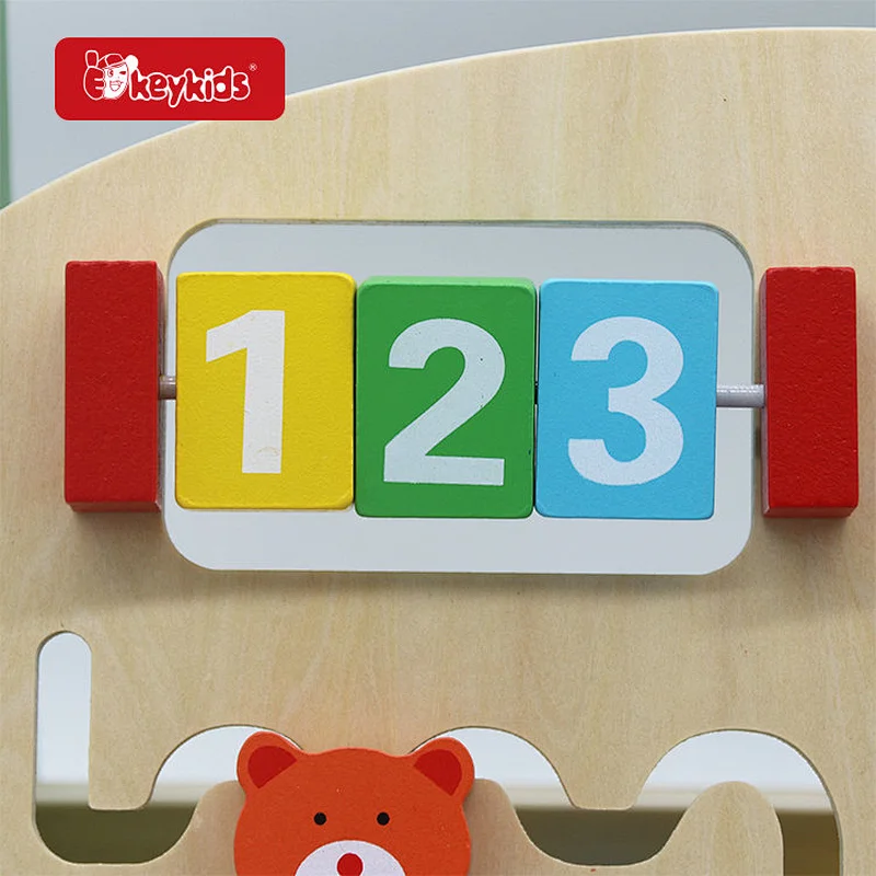 High Quality Multi Function Educational Wooden Activity Walker Toy For Toddlers W08J001-2